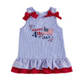 Baby Girls American Flag Print Sleeveless Dress