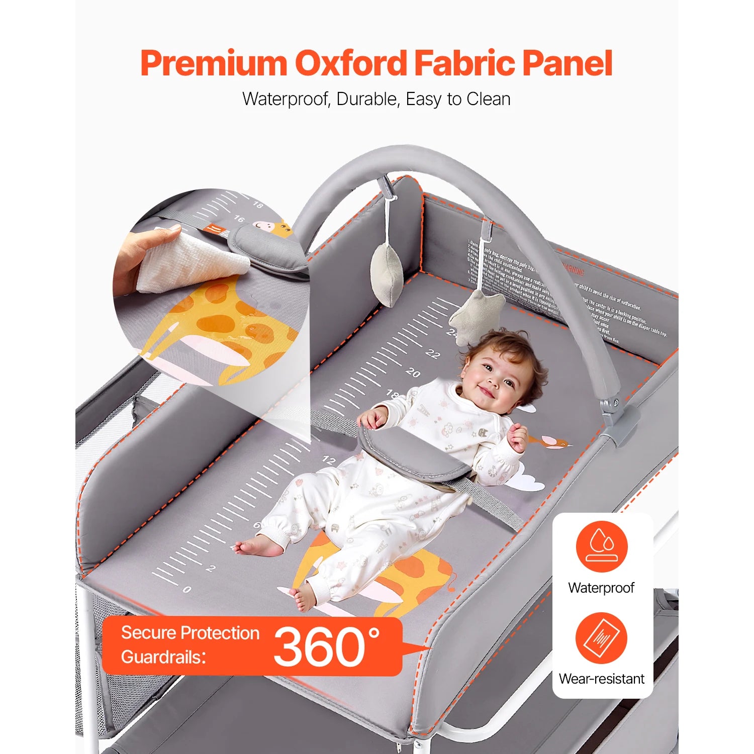Baby Changing Table Foldable Diaper Change Station
