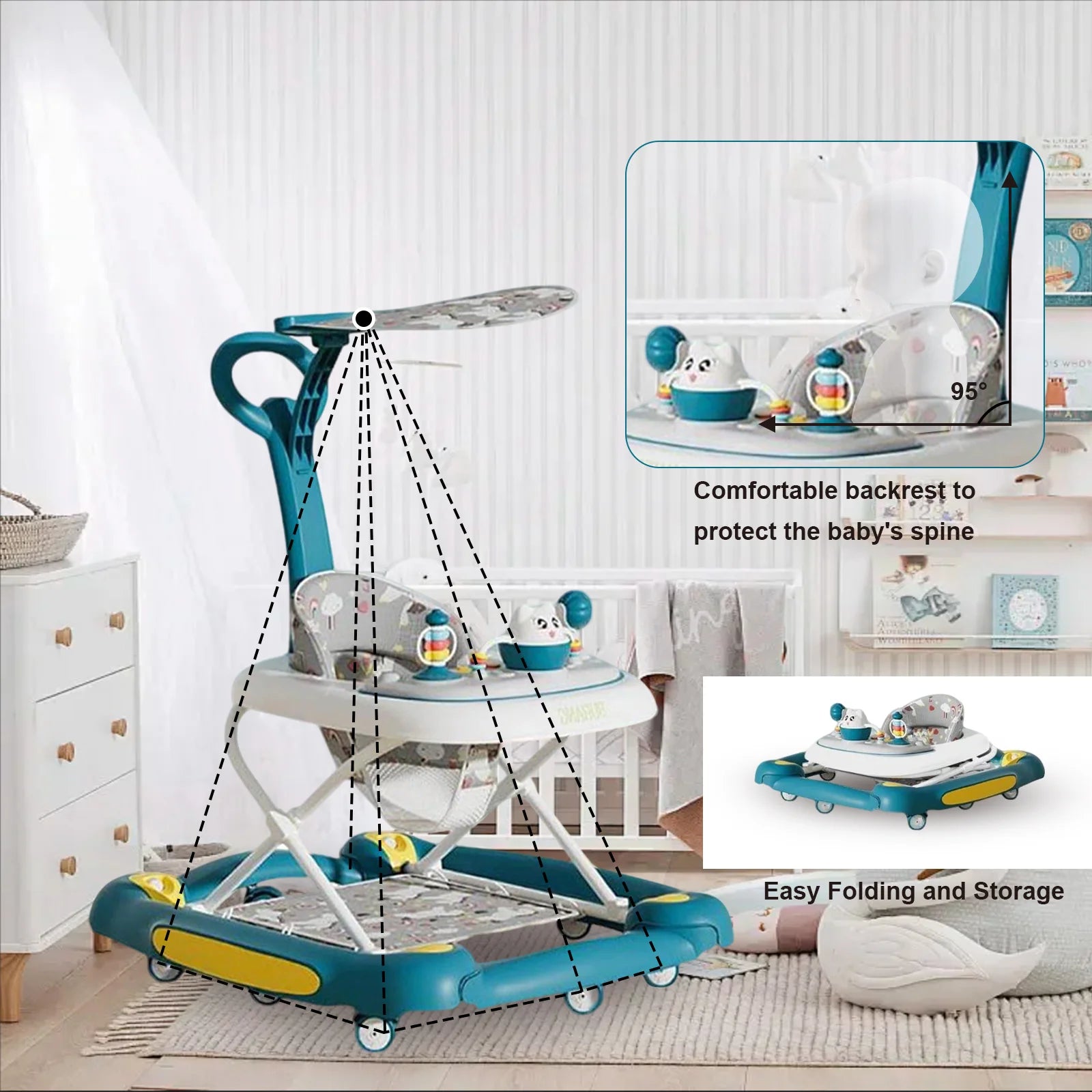 6-in-1 Baby Walker Pusher