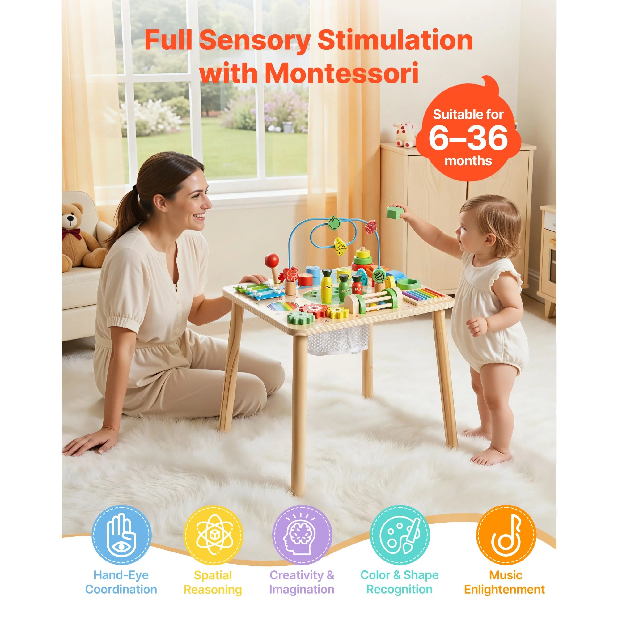 Montessori Activity Table for Toddler