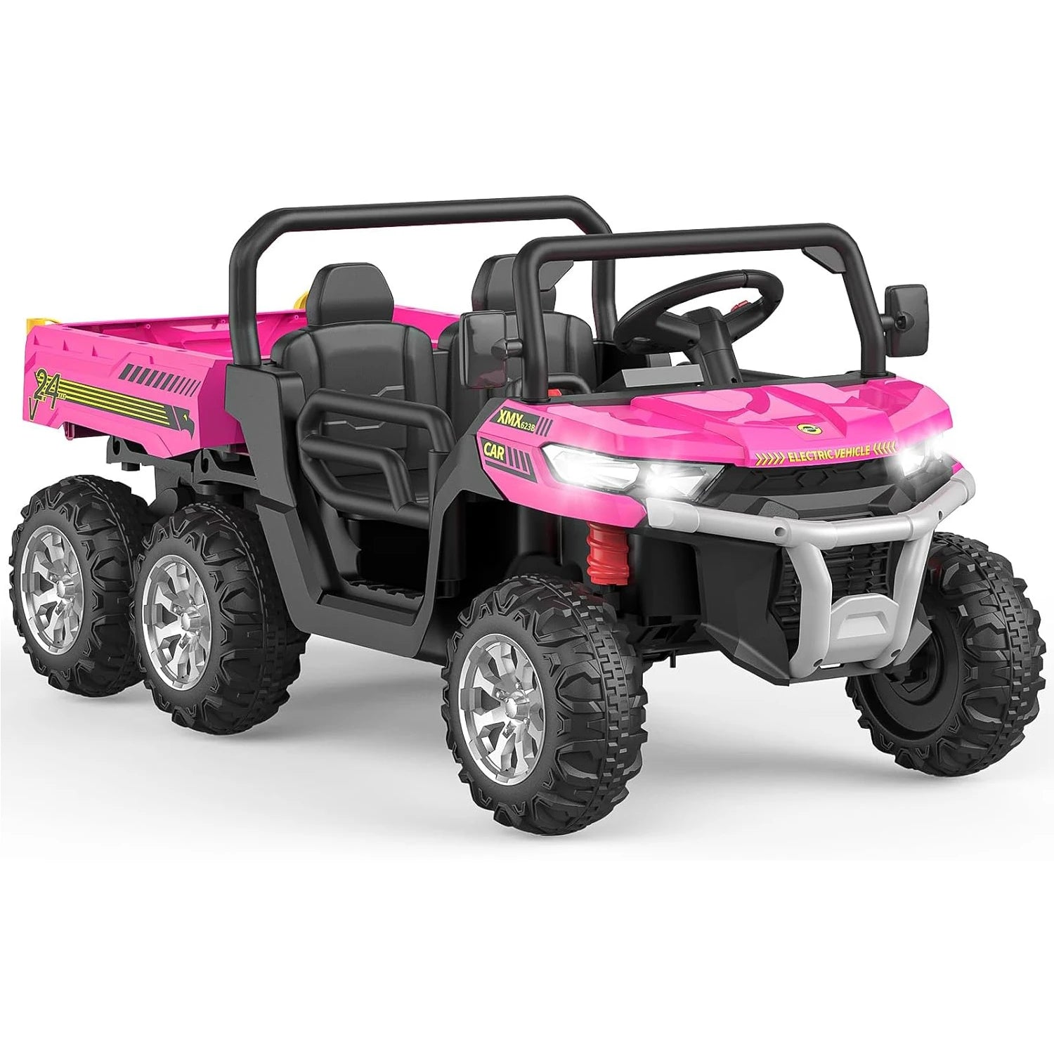 24V 2 Seater 6 Wheel Ride On Dump Truck