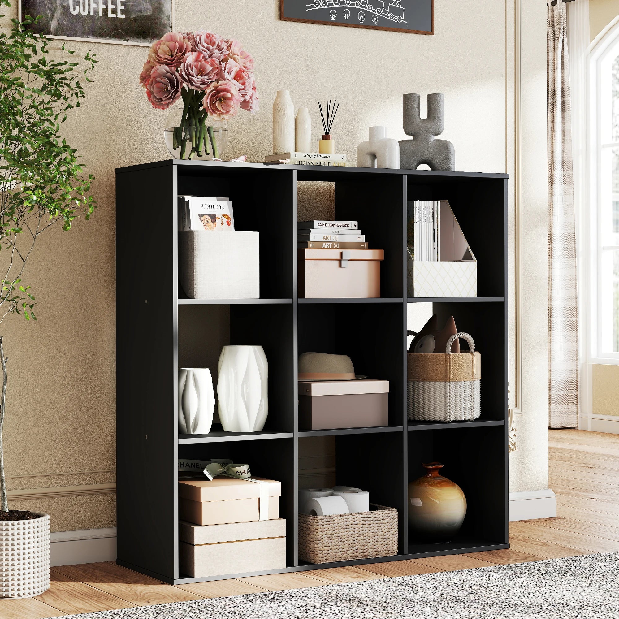Cube Storage Organizer Wooden Shelf Bookcase