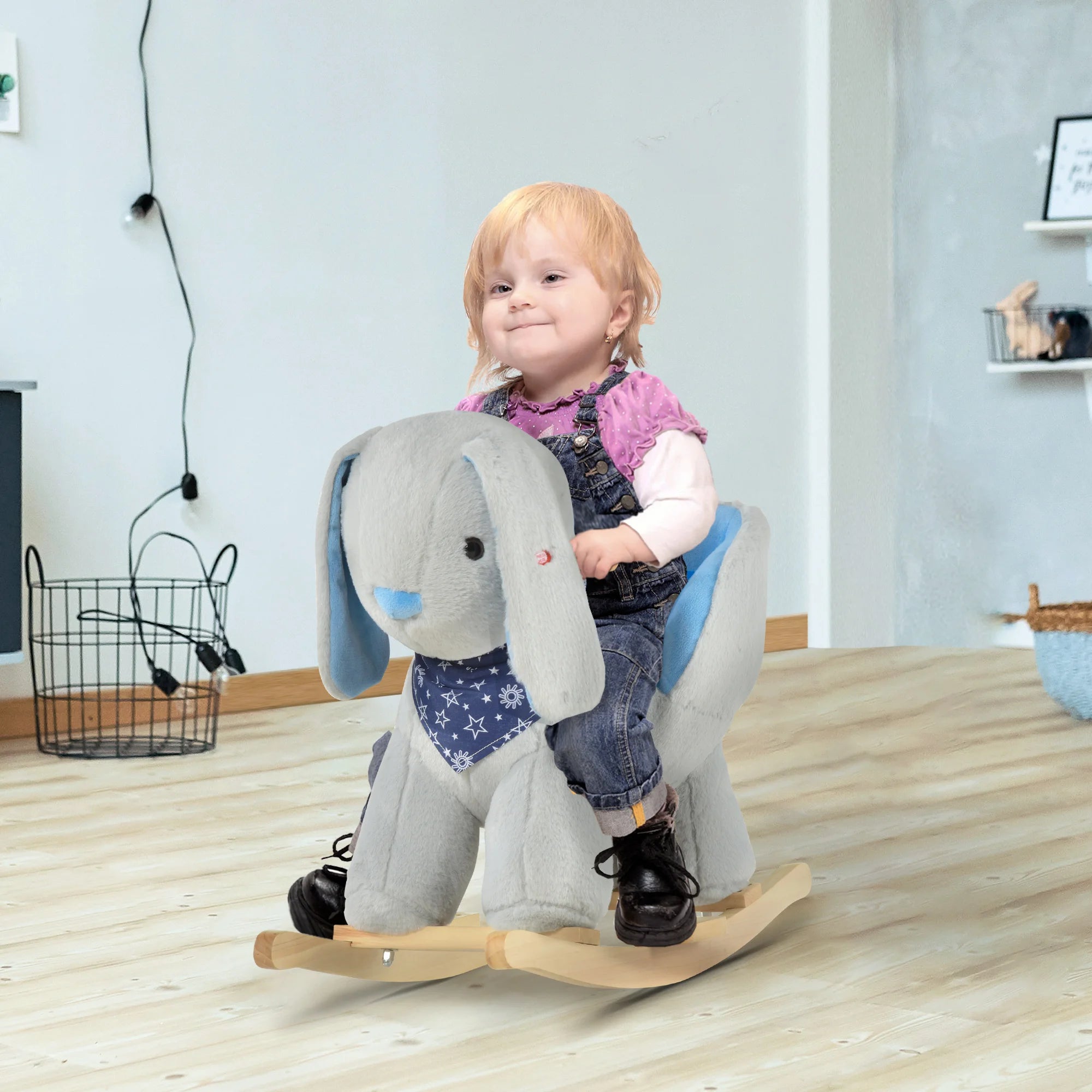 Giraffe Frog Bear Bunny Swan Horse Rocking Chair with Music Safety Belt