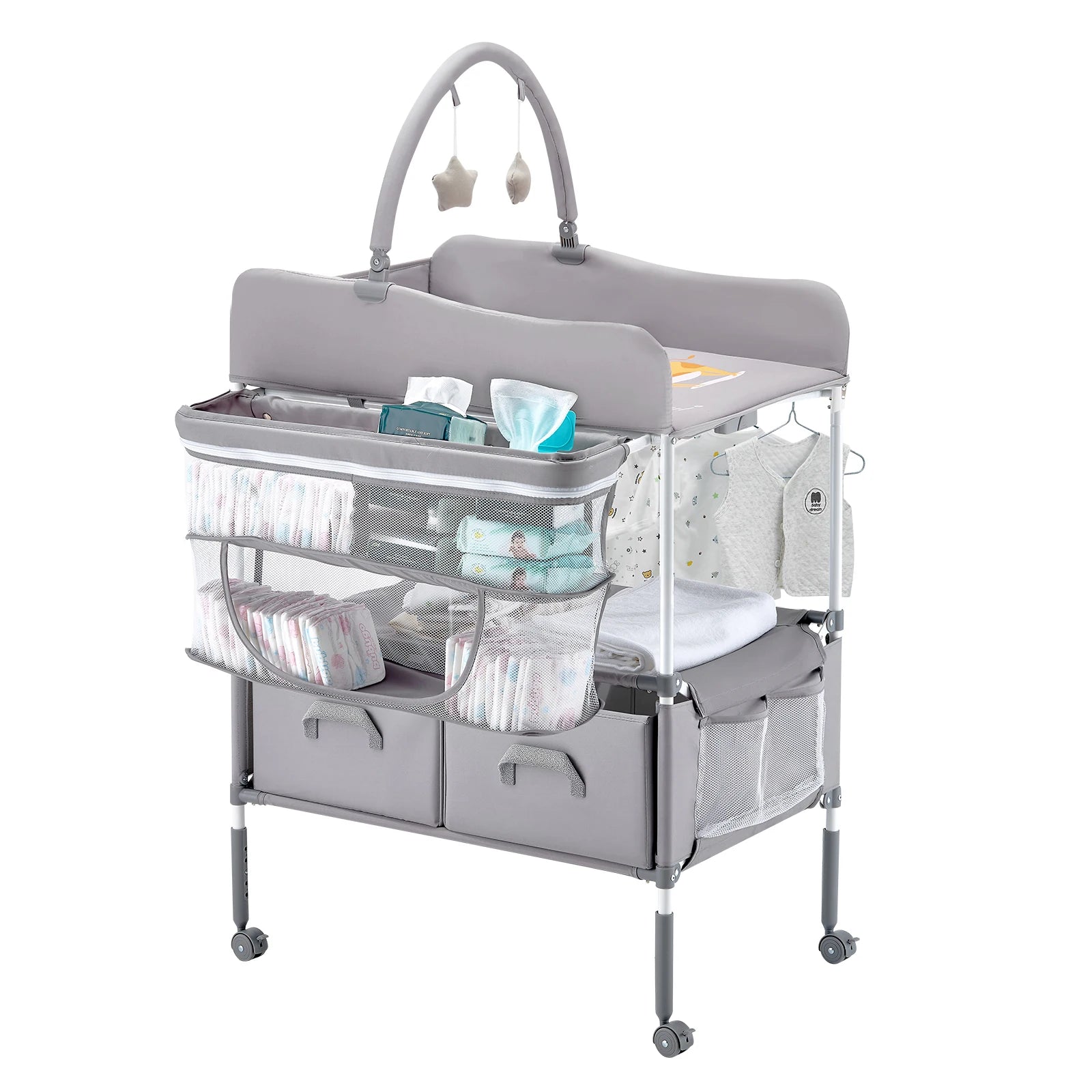 Baby Changing Table Foldable Diaper Change Station