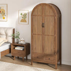 Modern Armoire Wardrobe with Drawers, Shelves