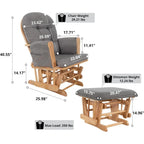 Brisbane Nursery Glider Ottoman Sets