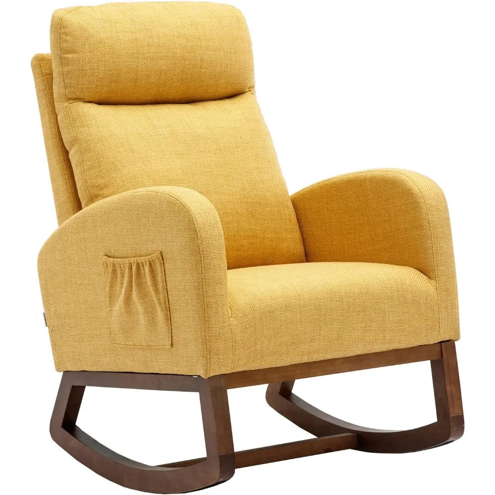 Nursery Rocking Chair Upholstered Rocker Glider