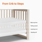 Convertible Baby Crib With Removable Wheels