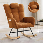 Teddy Upholstered Glider Rocker Rocking Accent Chair