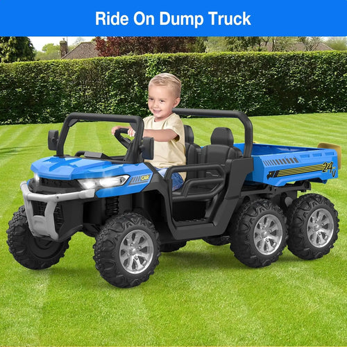 24V 2 Seater 6 Wheel Ride On Dump Truck