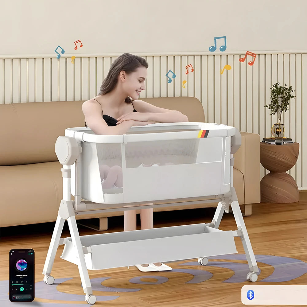 Automatic Rocking Bassinet Baby Cradle with Music And Lights