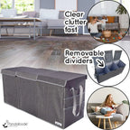 Extra Large Toy Box Sturdy Collapsible Chest