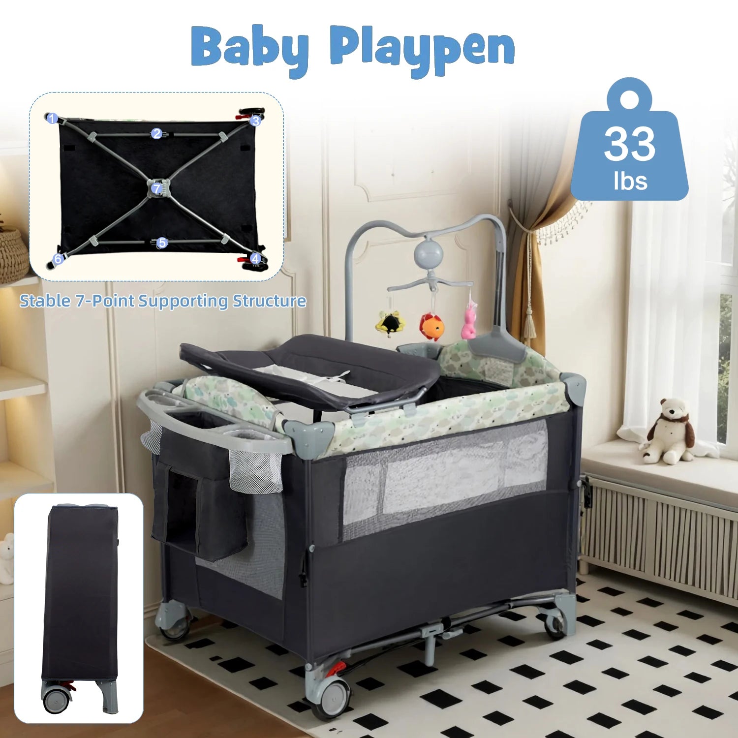 Pack n Play Bassinet Changing Table