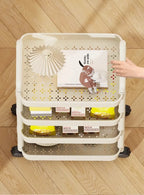 Trolley with Handlebar and Storage Rack