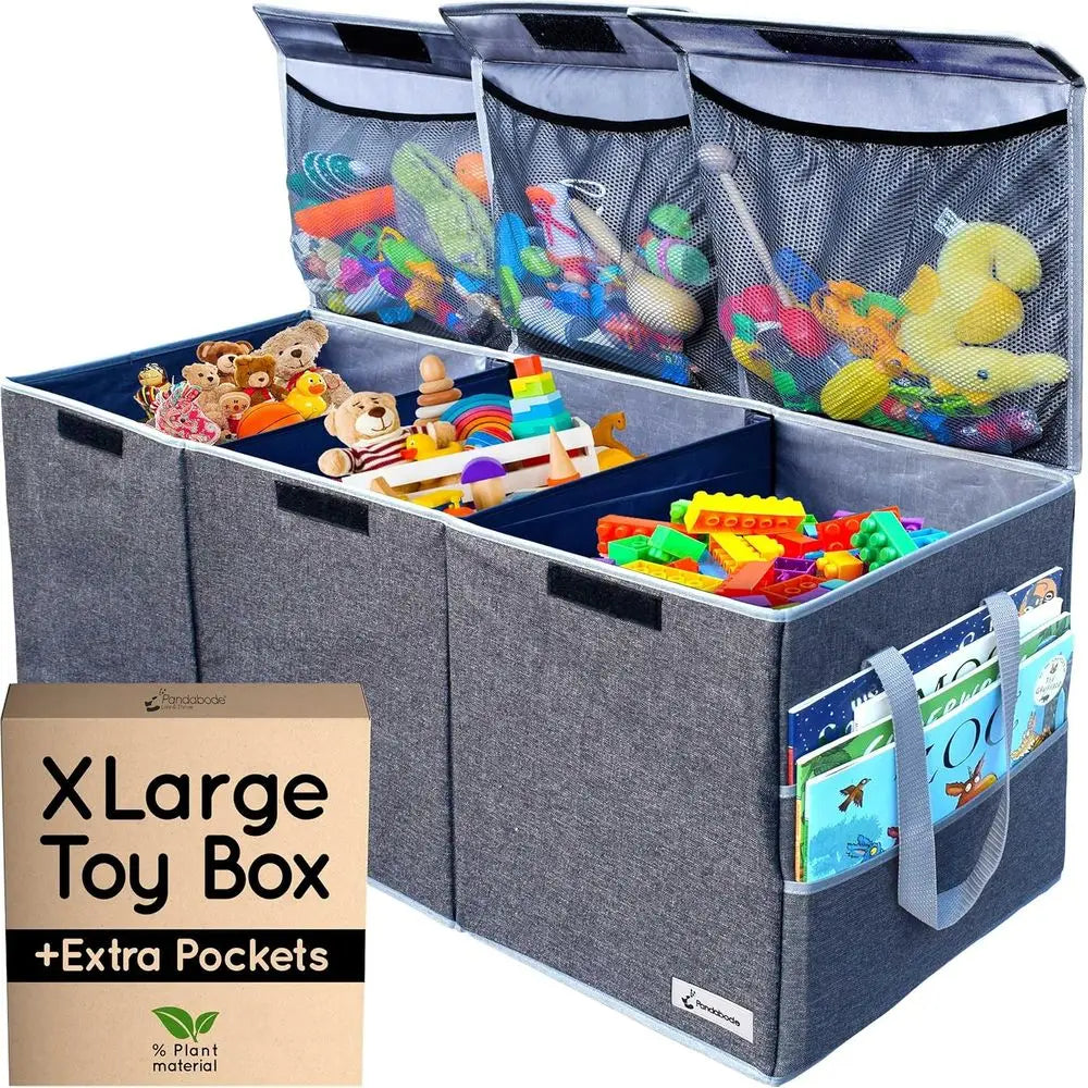 Extra Large Toy Box Sturdy Collapsible Chest