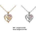 Gold-Plated Mom Heart Necklace