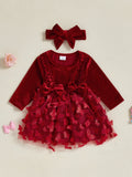 Toddler Girls Floral Print Ruffle Sleeve Dress
