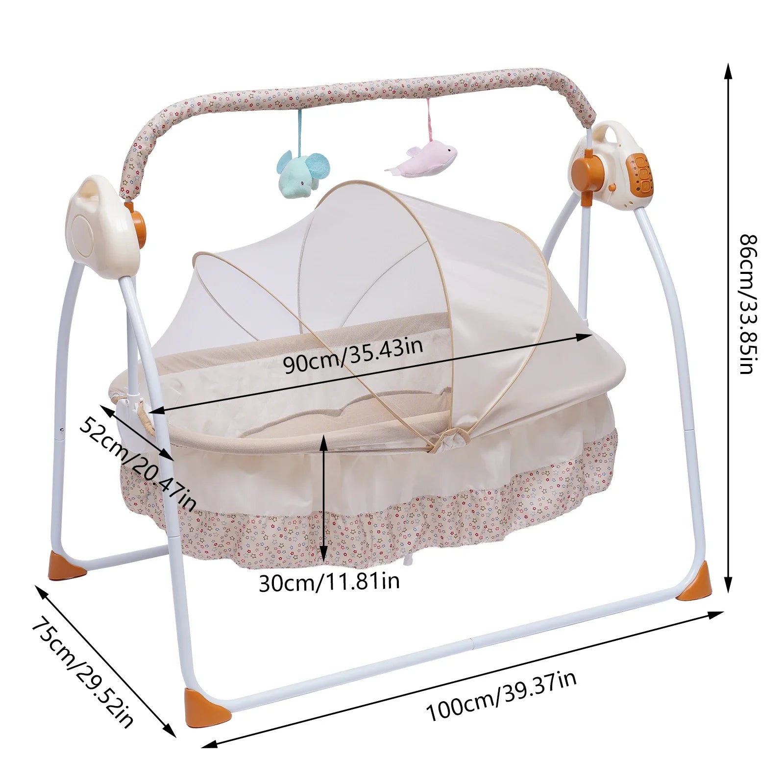 Auto Rocking Bed Swing 5 Speed Musical