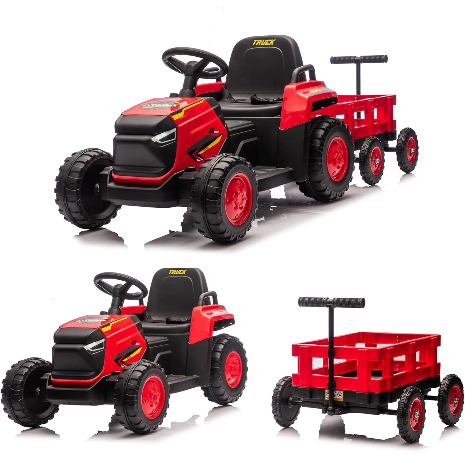 Ride on Tractor with Detachable Garden Cart