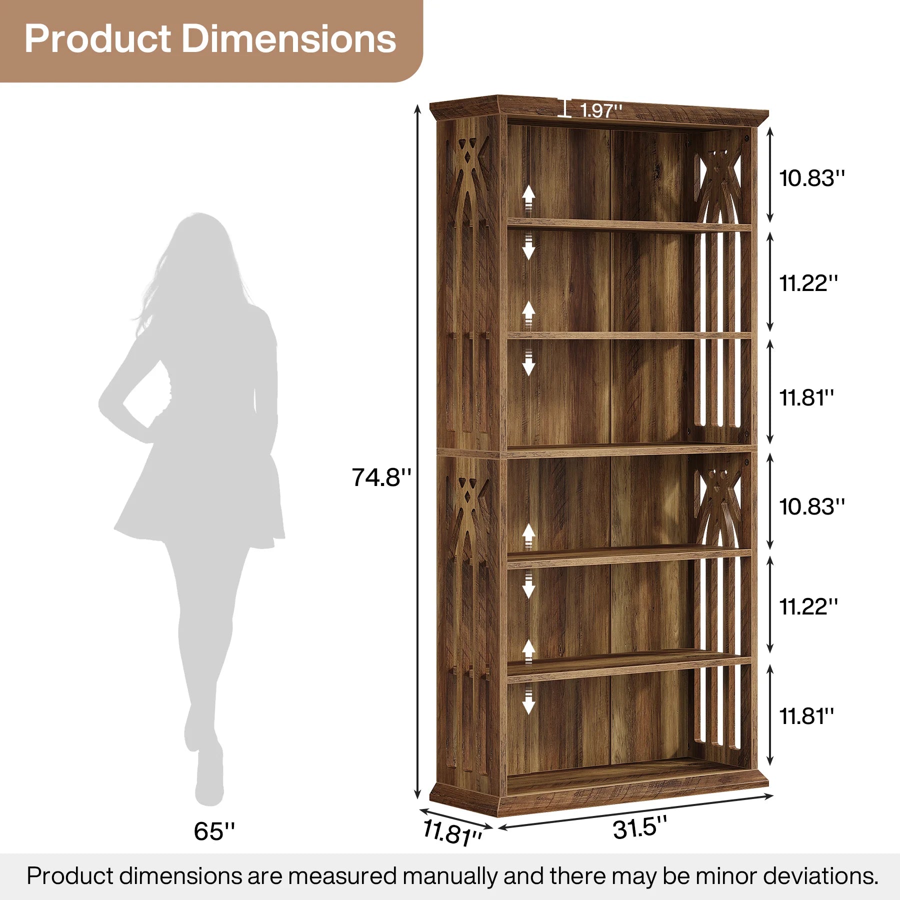 Freestanding Display Shelves, Wood Bookshelf