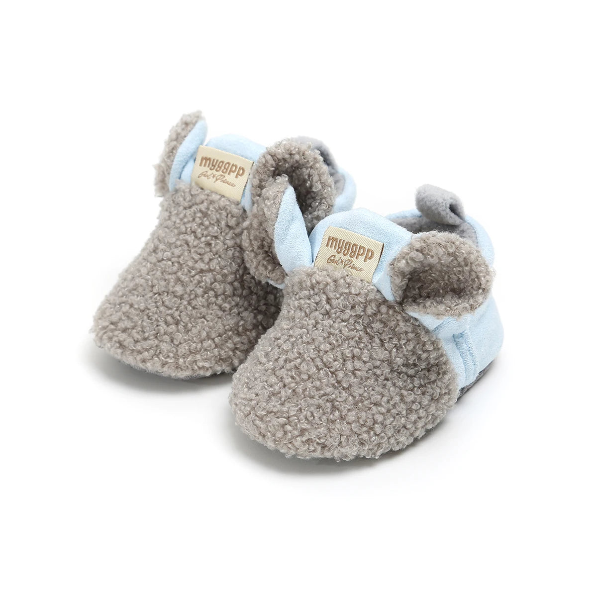 Cozy Fleece Baby Booties Anti-Slip Sole