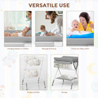 Baby Changing Table Foldable Changing Table Wheels