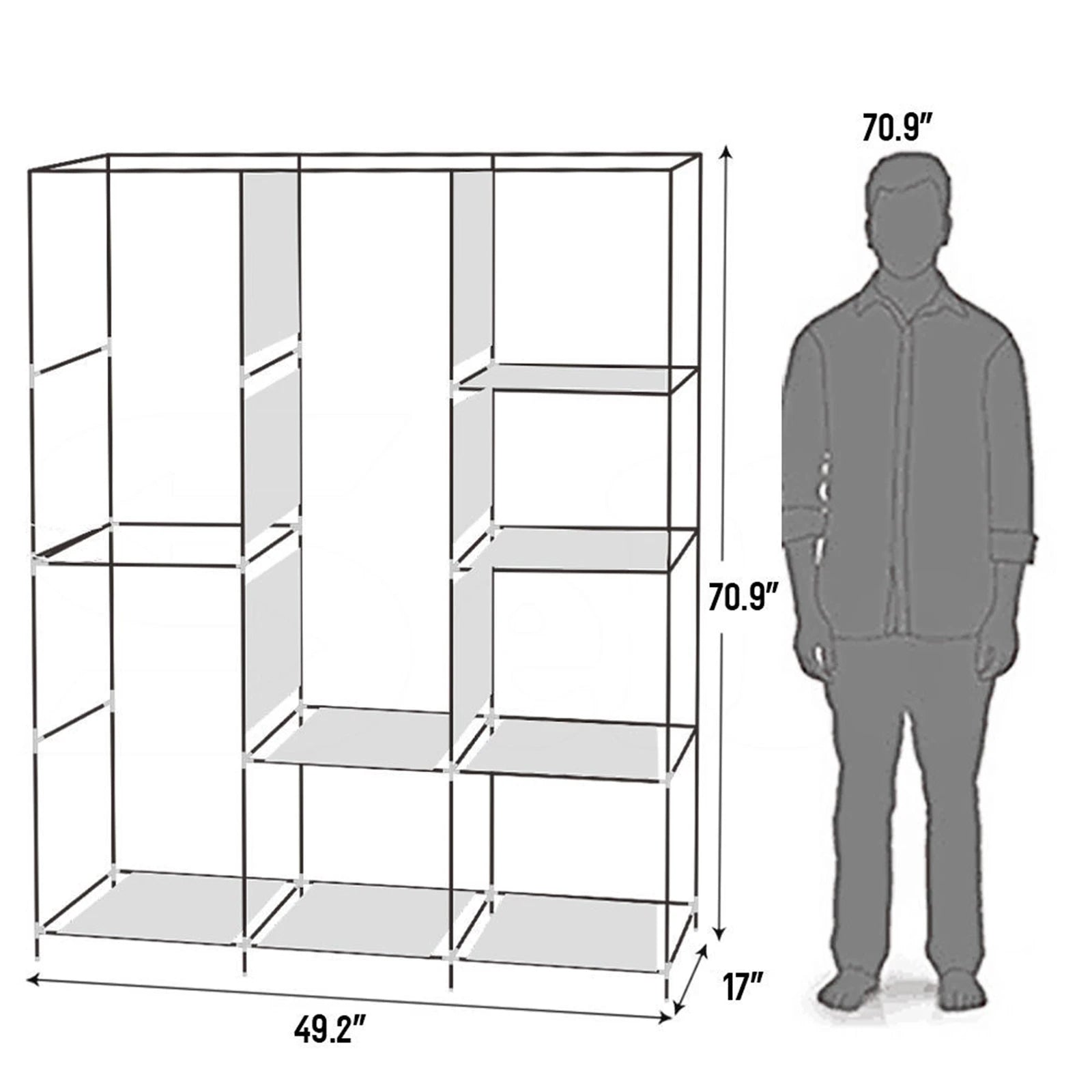 Portable Closet Wardrobe Clothes Rack