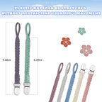 7-Piece Cotton Pacifier Clips Easy Wash