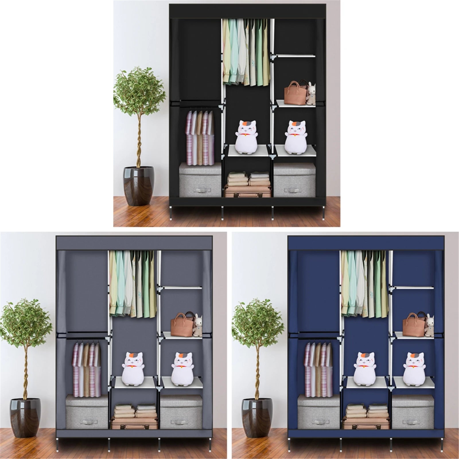 Portable Closet Wardrobe Clothes Rack