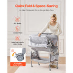 Baby Changing Table Foldable Diaper Change Station