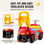 Toddler Ride On Push Car with Music Storage