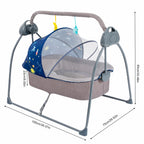 Cradle Swing 5 Speeds Electric Remote Control for 0-18 Months