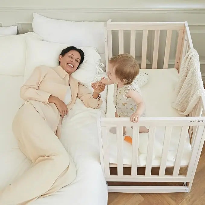 Convertible Baby Crib With Removable Wheels