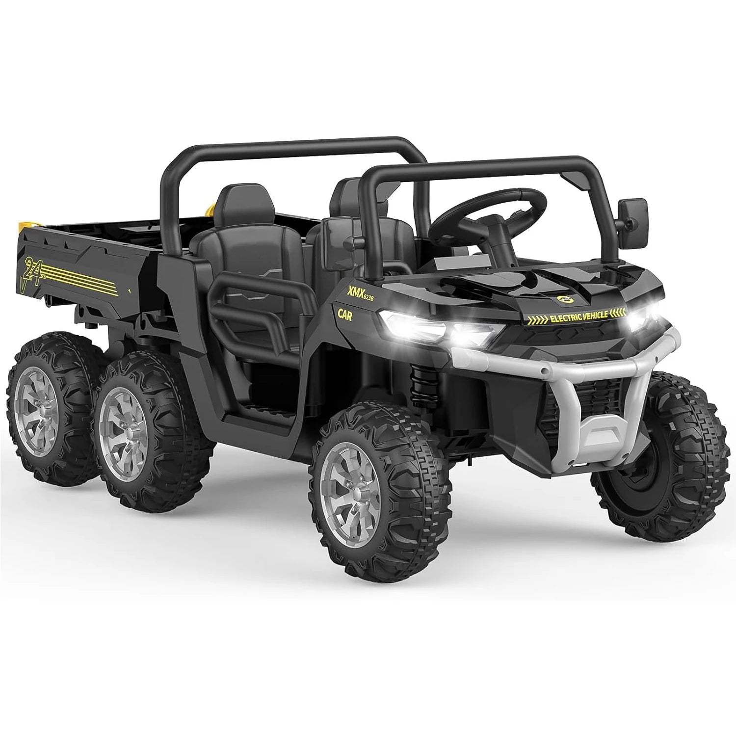 24V 2 Seater 6 Wheel Ride On Dump Truck