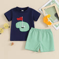 Toddler Boys Summer Outfits Golf Embroidered