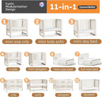 Convertible Baby Crib With Removable Wheels